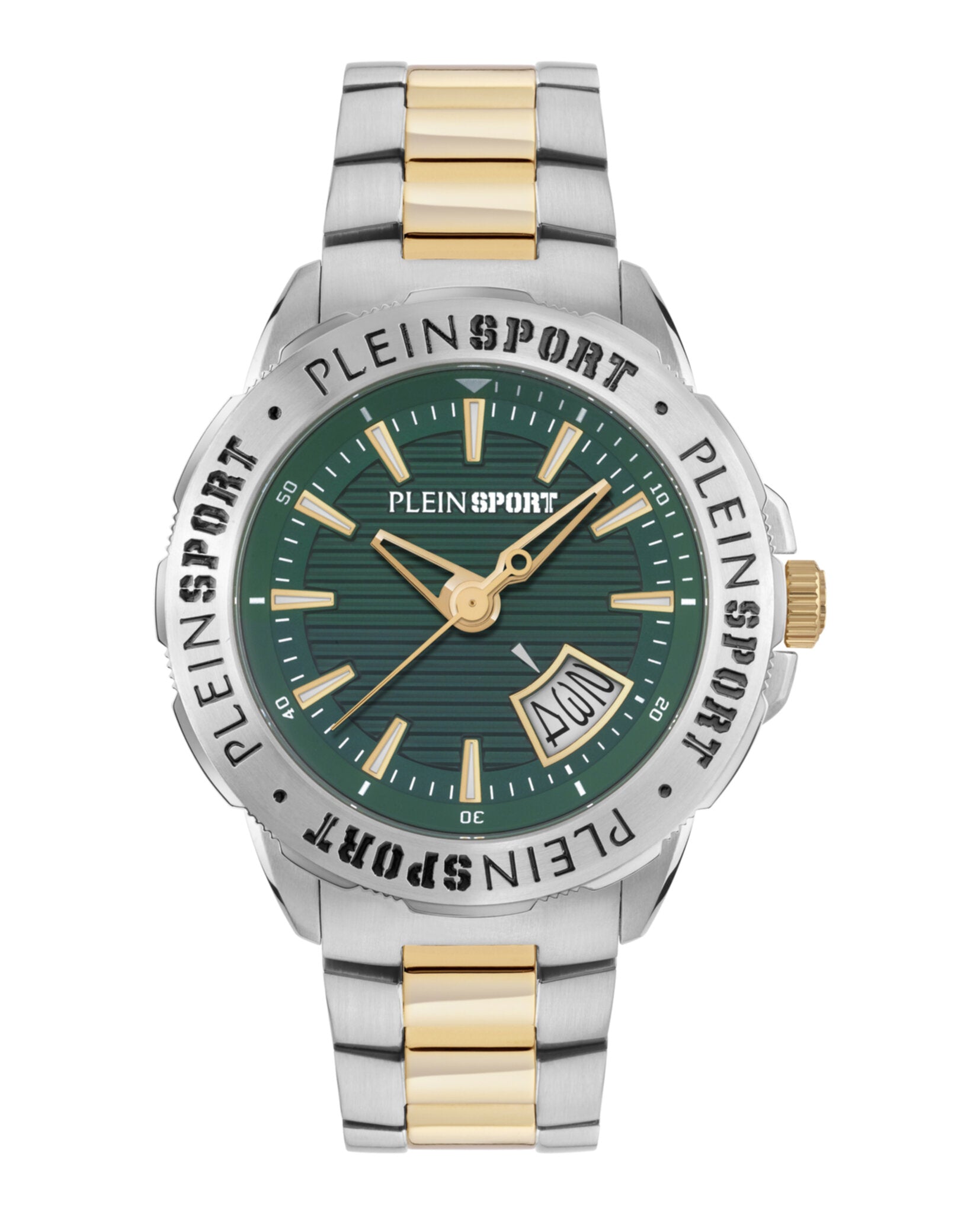 Plein Sport Mens  Two Tone 44mm Bracelet Fashion Watch