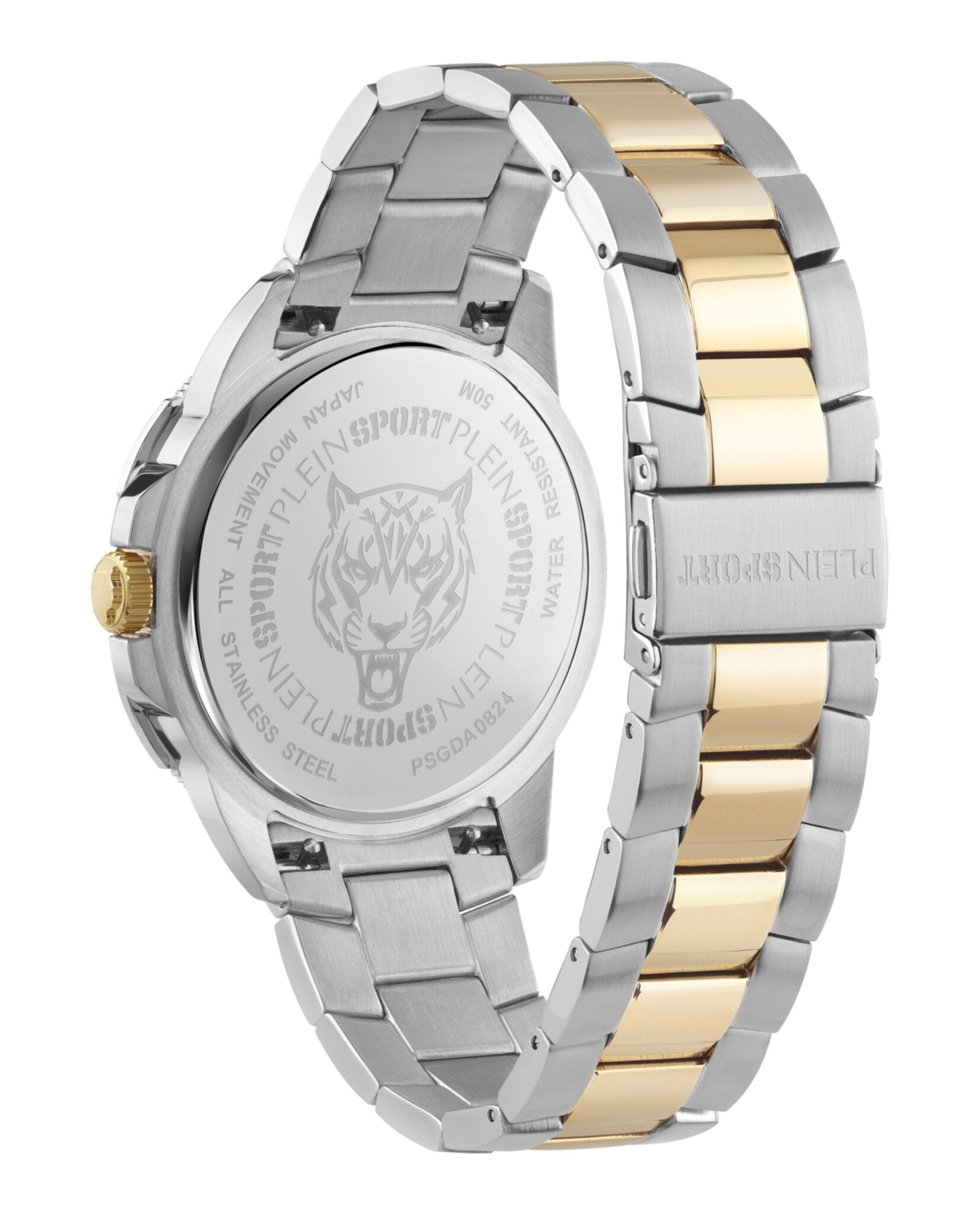 Plein Sport Mens  Two Tone 44mm Bracelet Fashion Watch