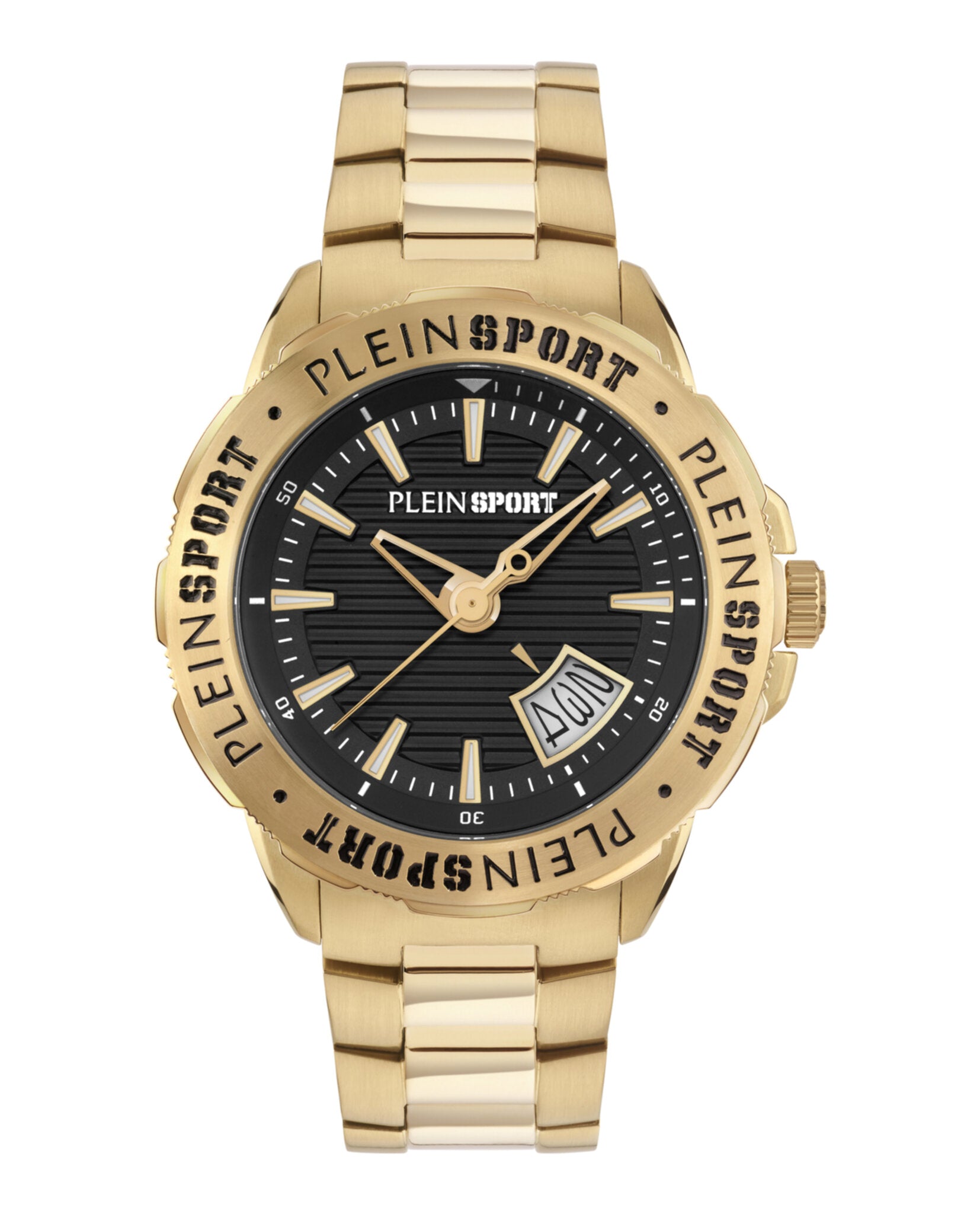 Plein Sport Mens  Gold 44mm Bracelet Fashion Watch