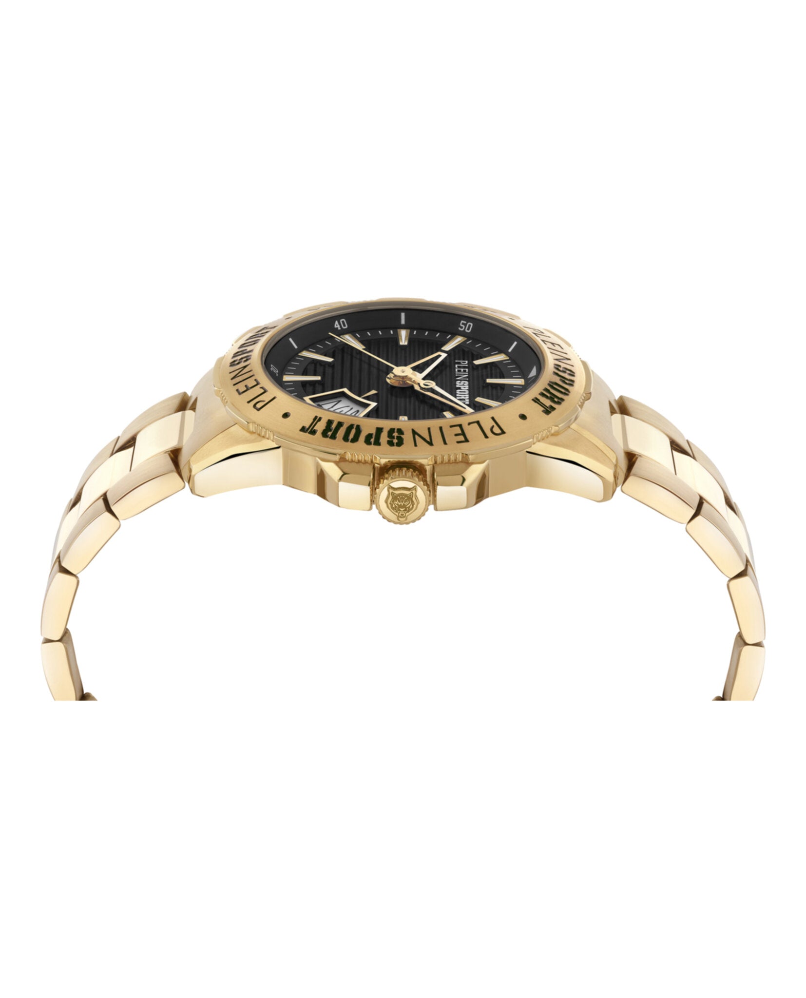 Plein Sport Mens  Gold 44mm Bracelet Fashion Watch