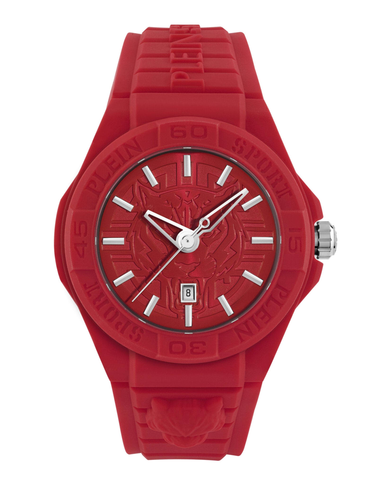Plein Sport Mens  Red 46mm Strap Fashion Watch