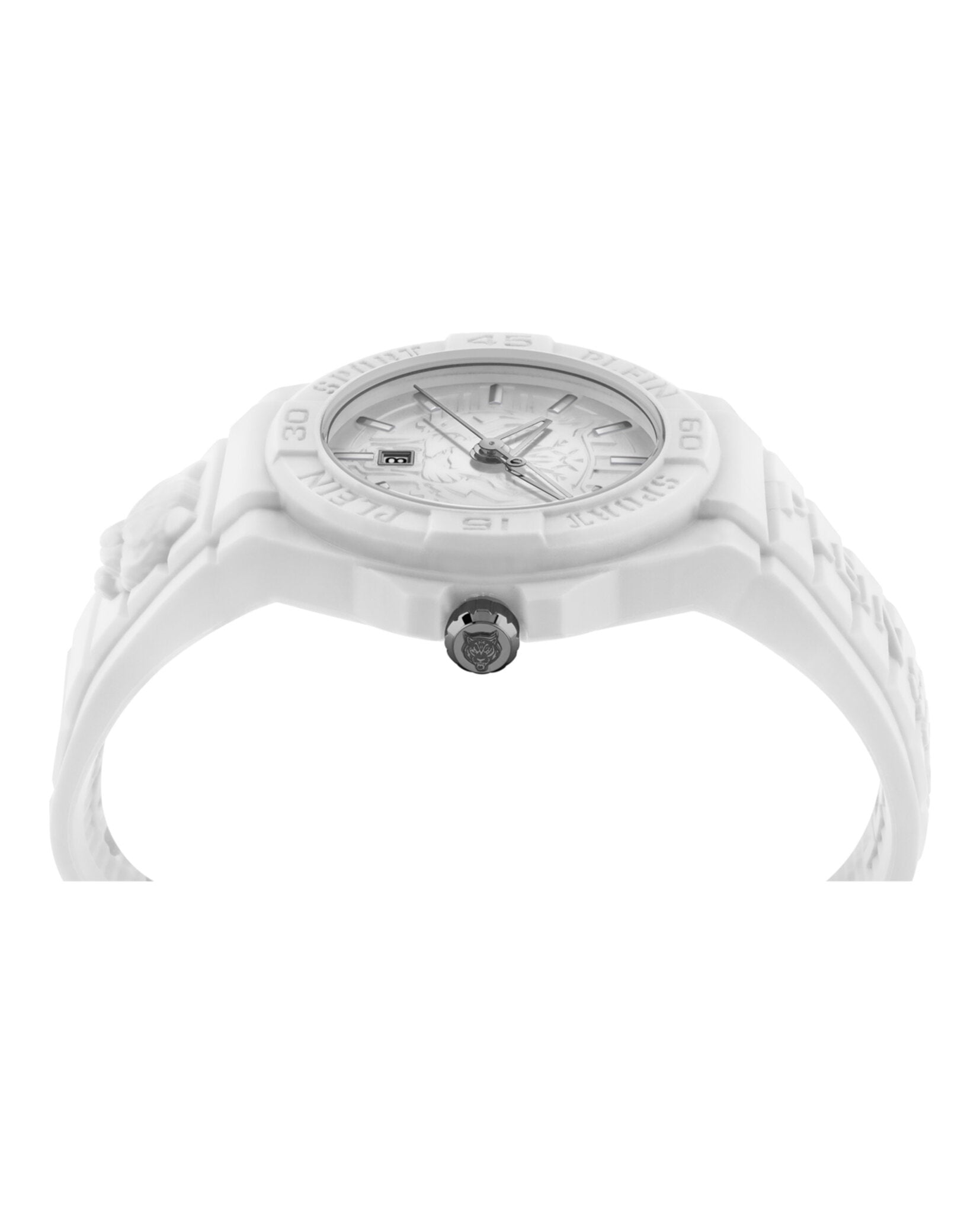 Plein Sport Mens  White 46mm Strap Fashion Watch