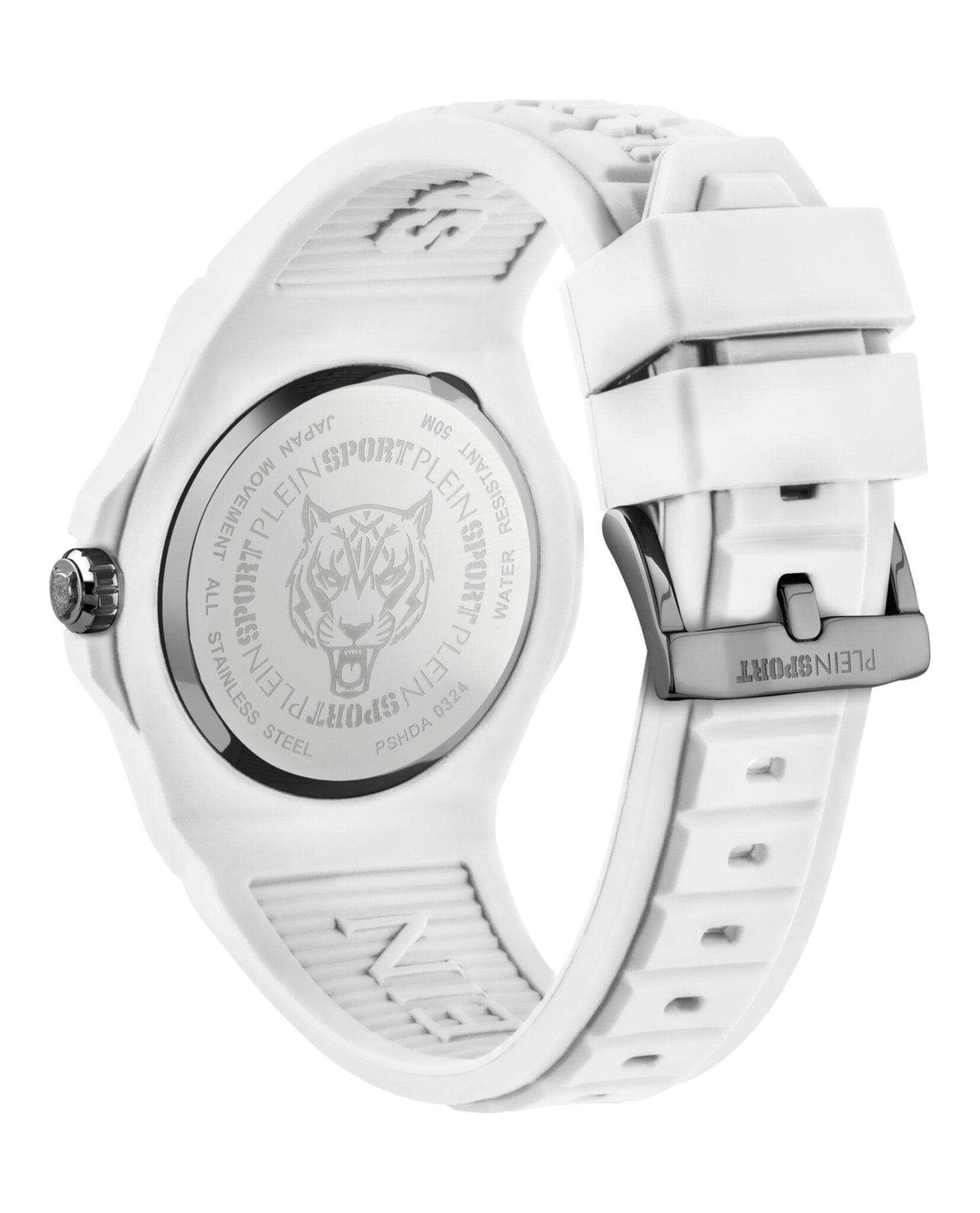 Plein Sport Mens  White 46mm Strap Fashion Watch