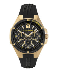 Plein Sport Mens Gold 47mm Strap Fashion Watch