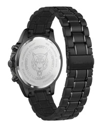 Plein Sport Mens Black 44mm Bracelet Fashion Watch