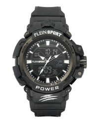 Plein Sport Mens Black 50mm Strap Fashion Watch