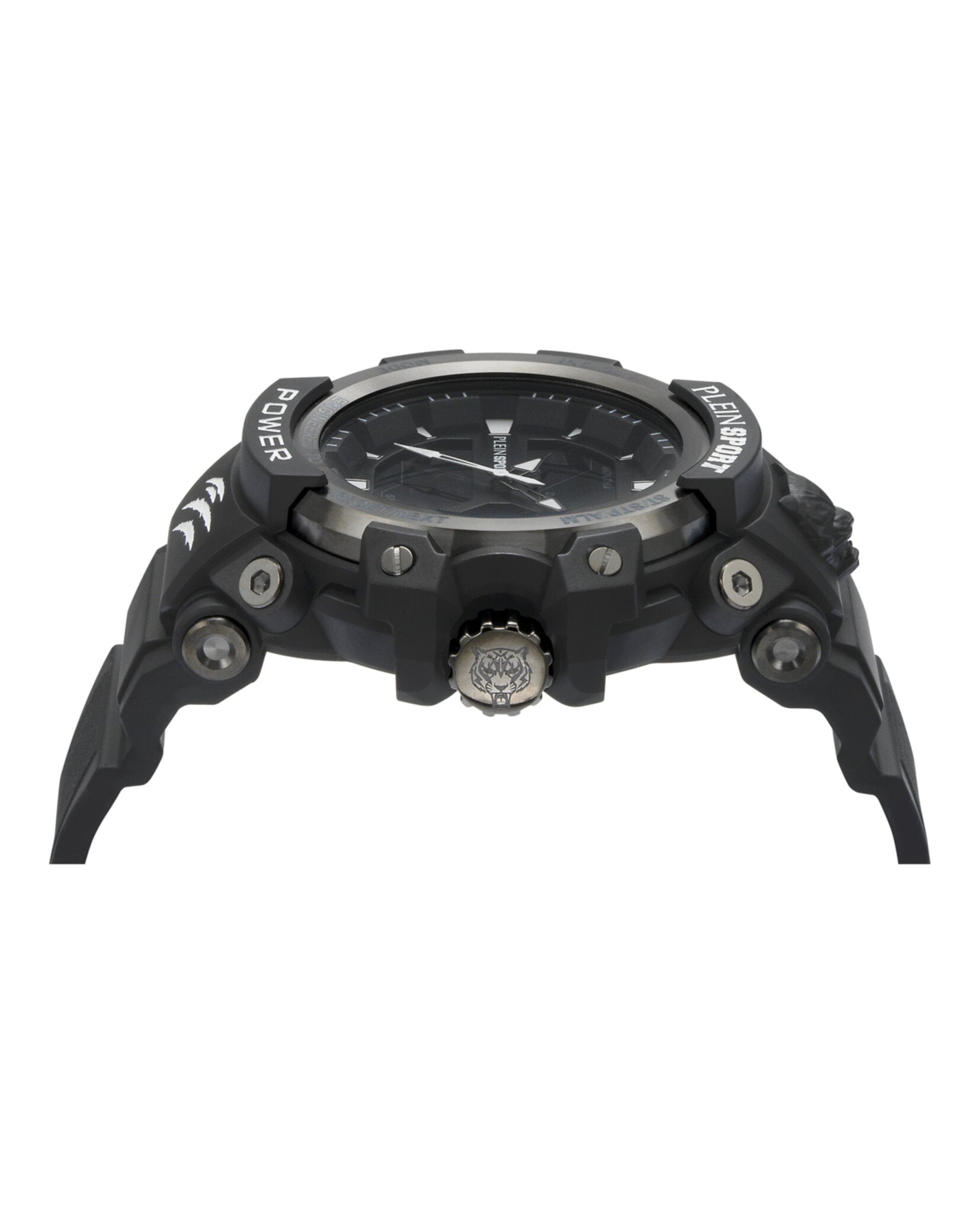 Plein Sport Mens Black 50mm Strap Fashion Watch