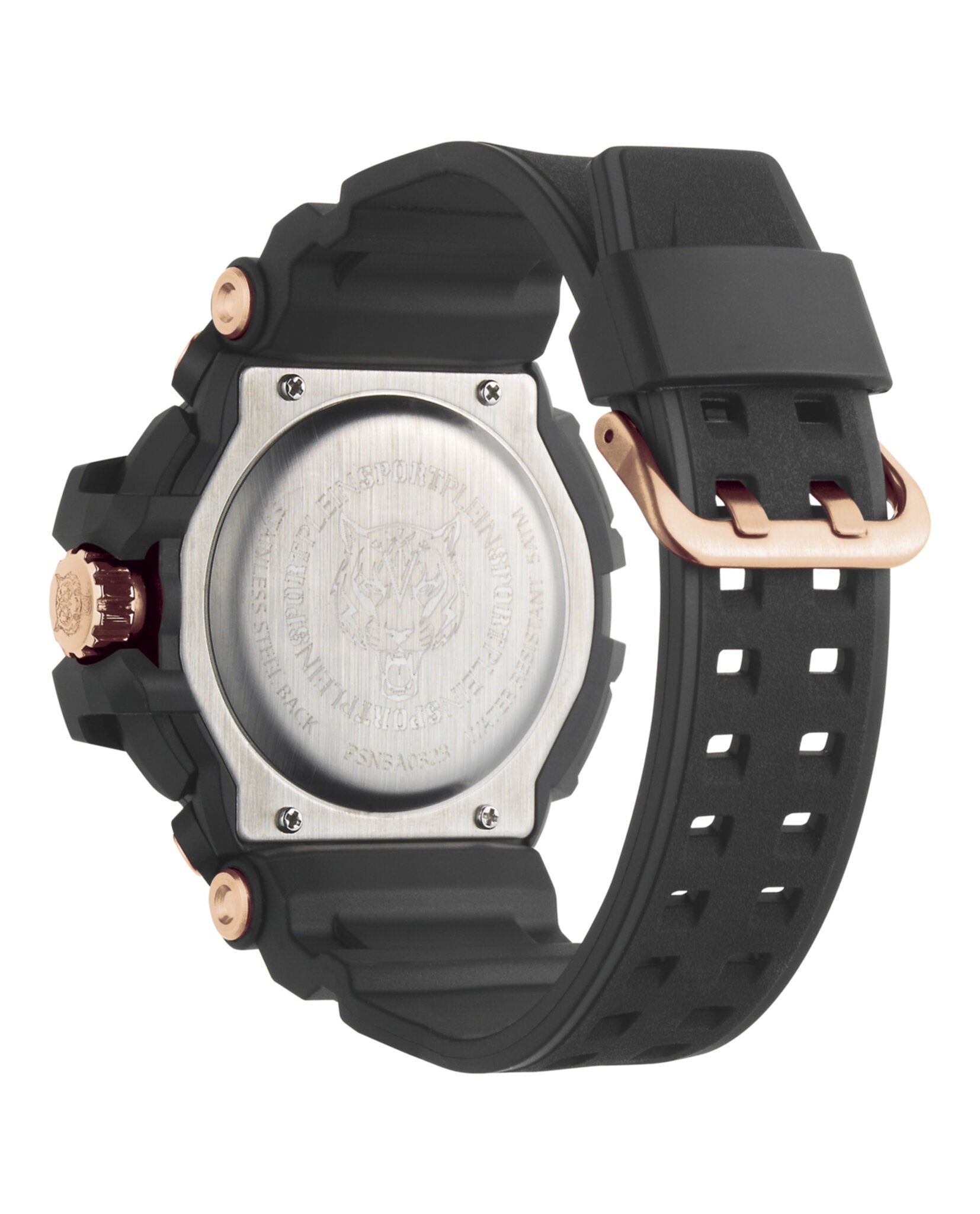 Plein Sport Mens Black 50mm Strap Fashion Watch