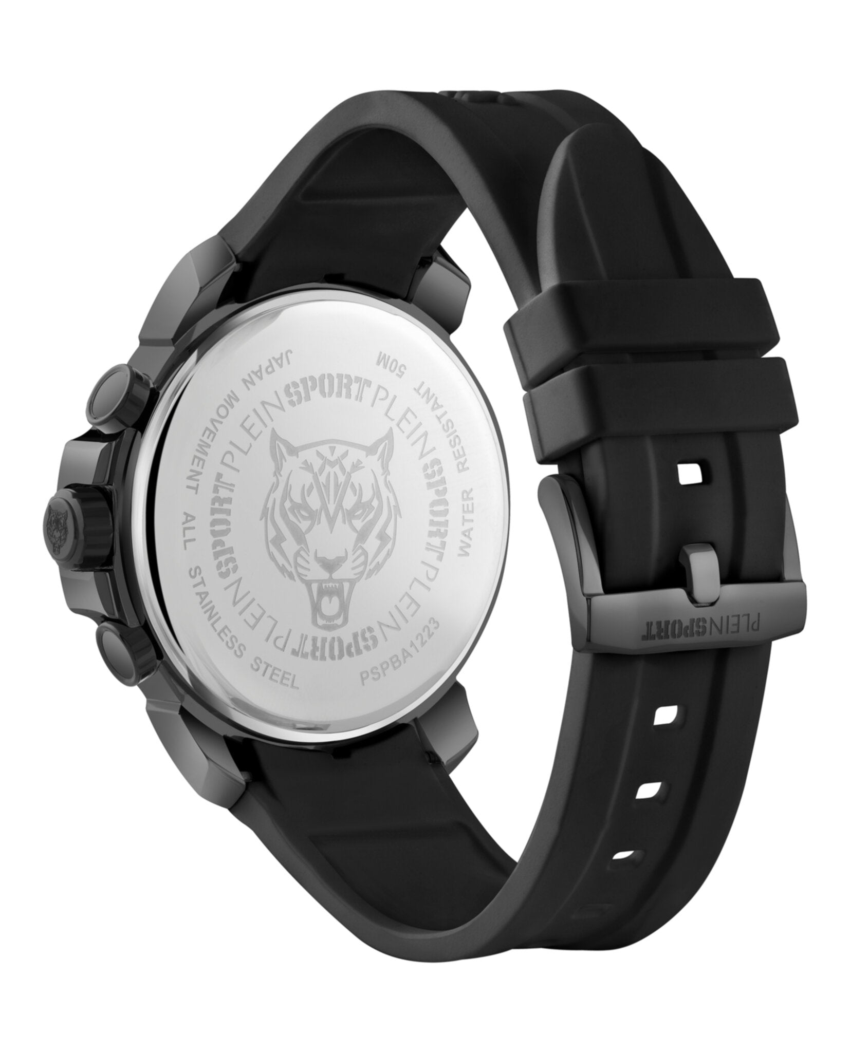 Plein Sport Mens Powerlift Grey 45mm Strap Fashion Watch