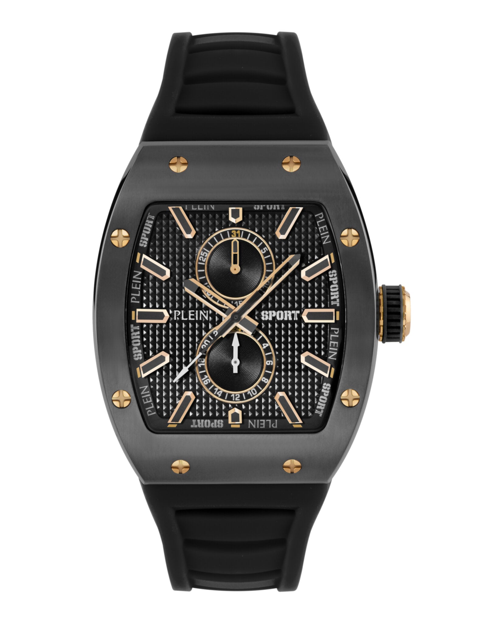 Plein Sport Mens Gun 43mm Strap Fashion Watch