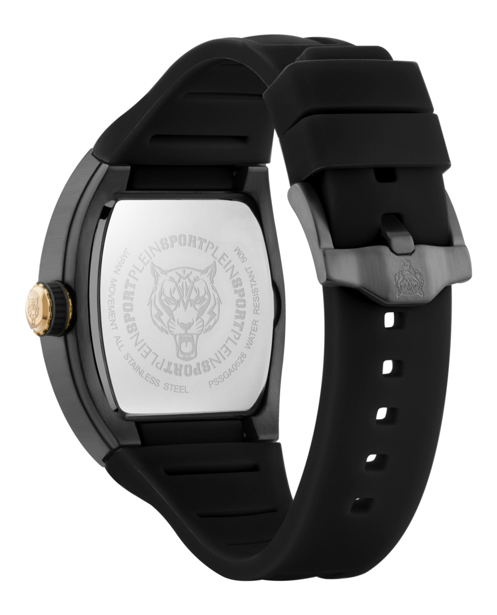 Plein Sport Mens Gun 43mm Strap Fashion Watch