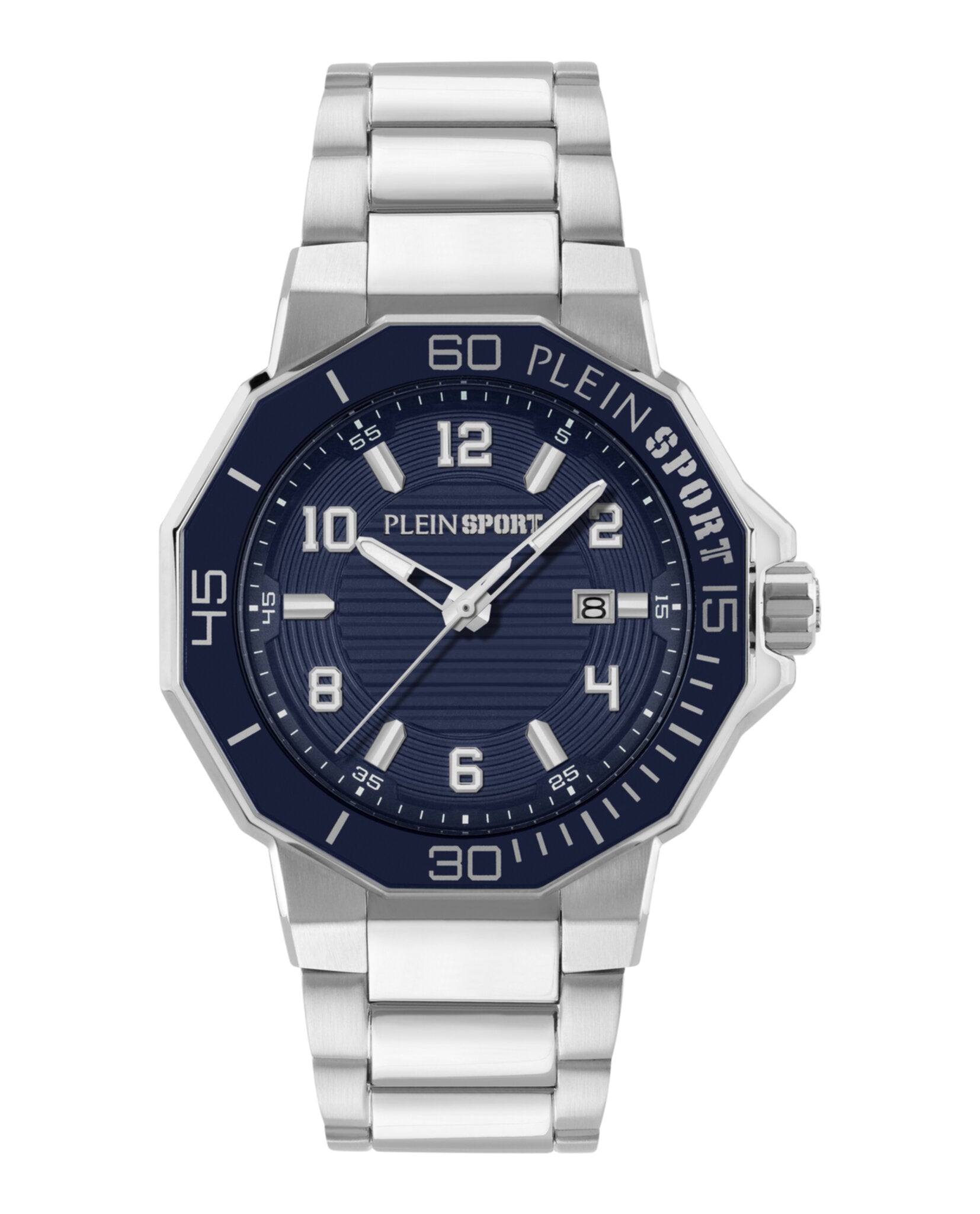 Plein Sport Mens Stainless Steel 44mm Bracelet Fashion Watch