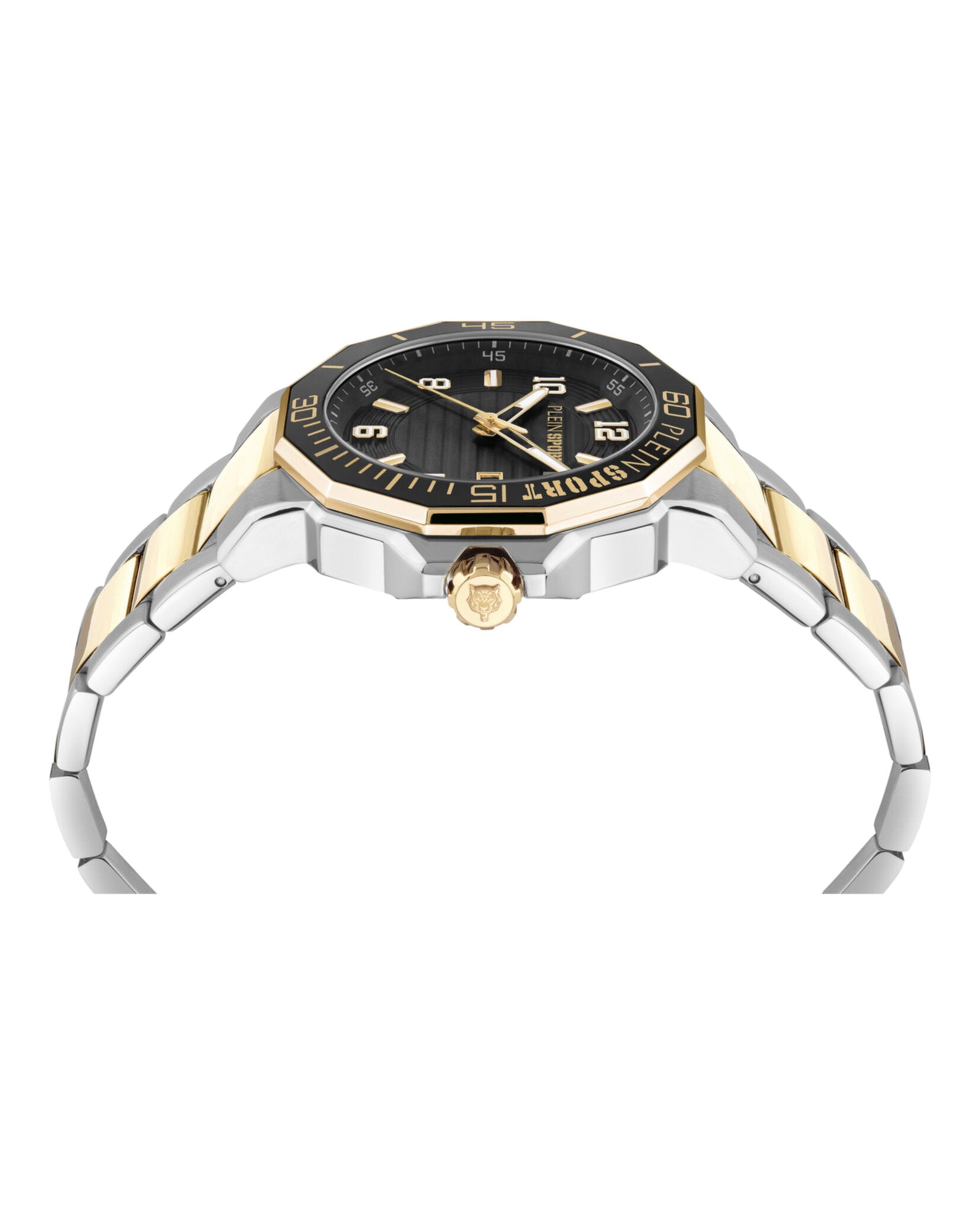Plein Sport Mens Two Tone 44mm Bracelet Fashion Watch