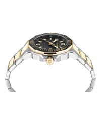 Plein Sport Mens Two Tone 44mm Bracelet Fashion Watch