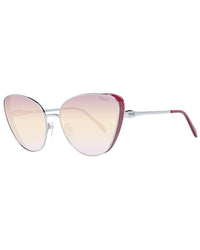 Emilio Pucci Cat Eye Metal Full-Rim Sunglasses with Multicolor Lenses Women Silver Silver