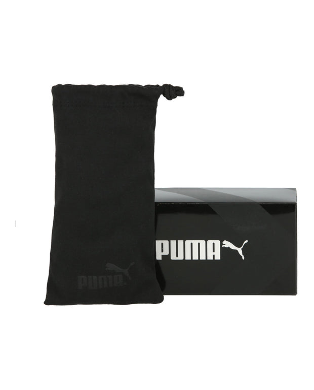Puma Mens Square/Rectangle Avana Silver Transparent Fashion Designer Eyewear