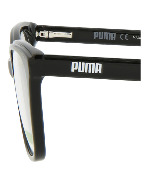 Puma Womens Cat Eye Black Black Transparent Fashion Designer Eyewear