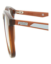 Puma Womens Round/Oval Brown Brown Transparent Fashion Designer Eyewear