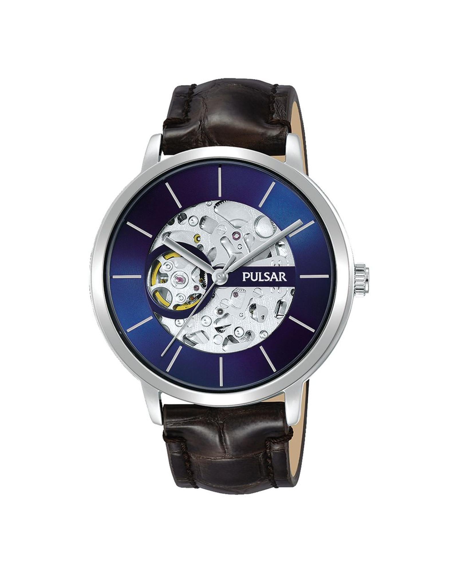 Pulsar Automatic Open Heart Watch Men Wrist Watch