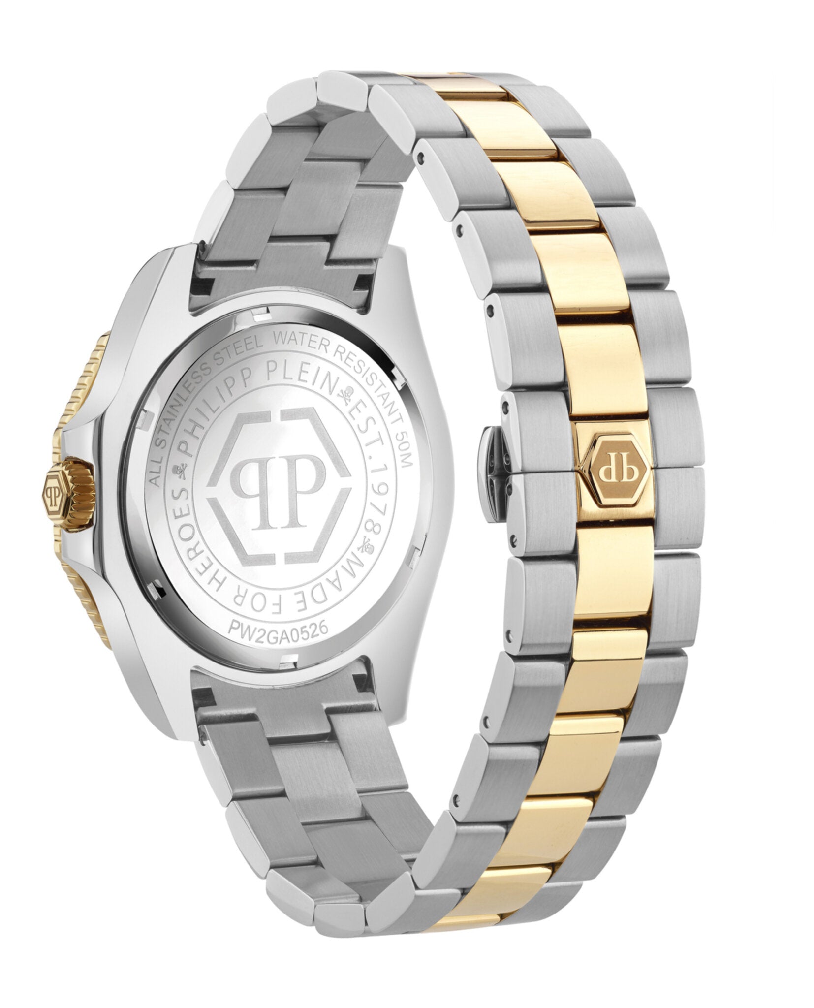 Philipp Plein Mens Two Tone 44mm Bracelet Fashion Watch