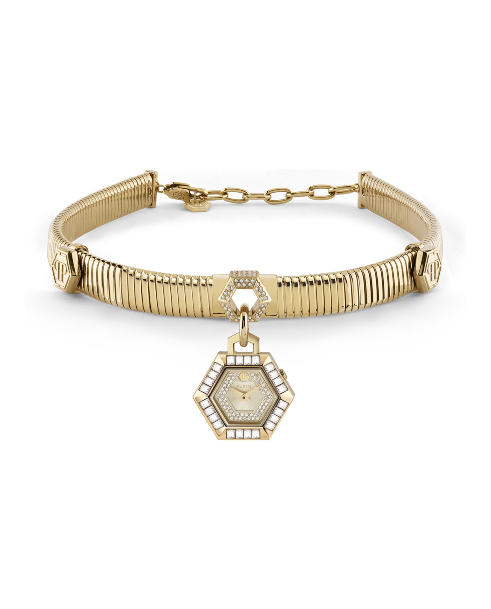 Philipp Plein Philipp Plein Womens  Gold 28mm Necklace Fashion Watch