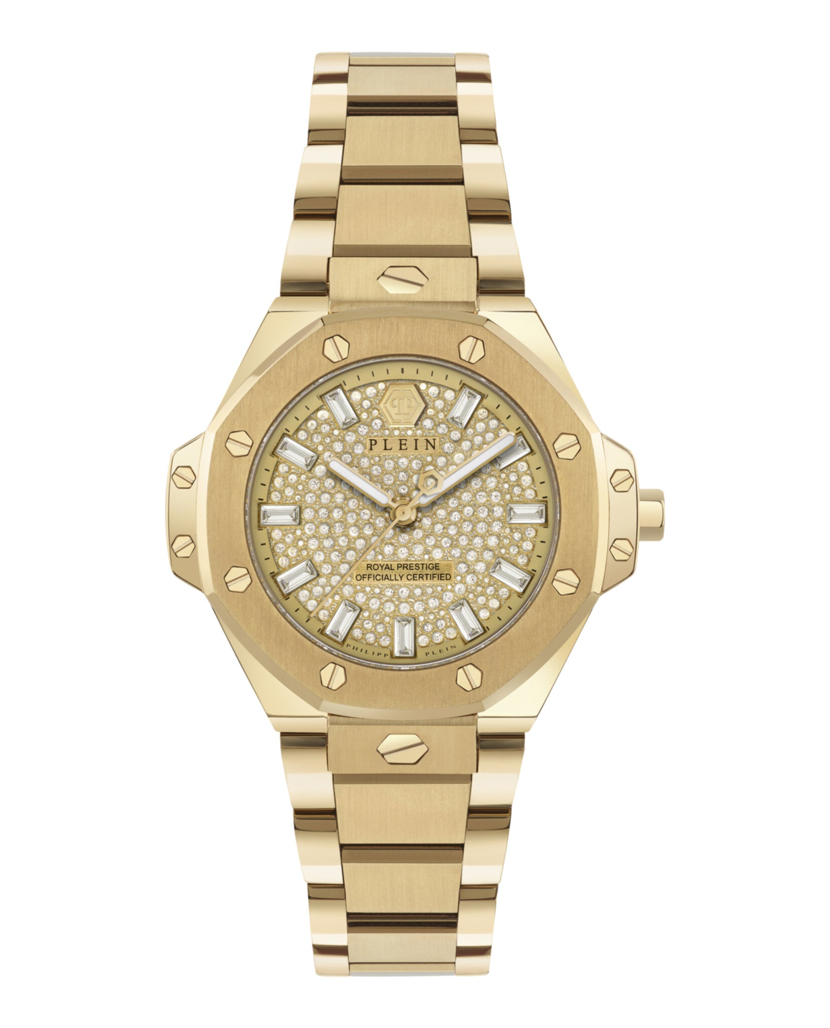 Philipp Plein Womens Gold 33mm Bracelet Fashion Watch