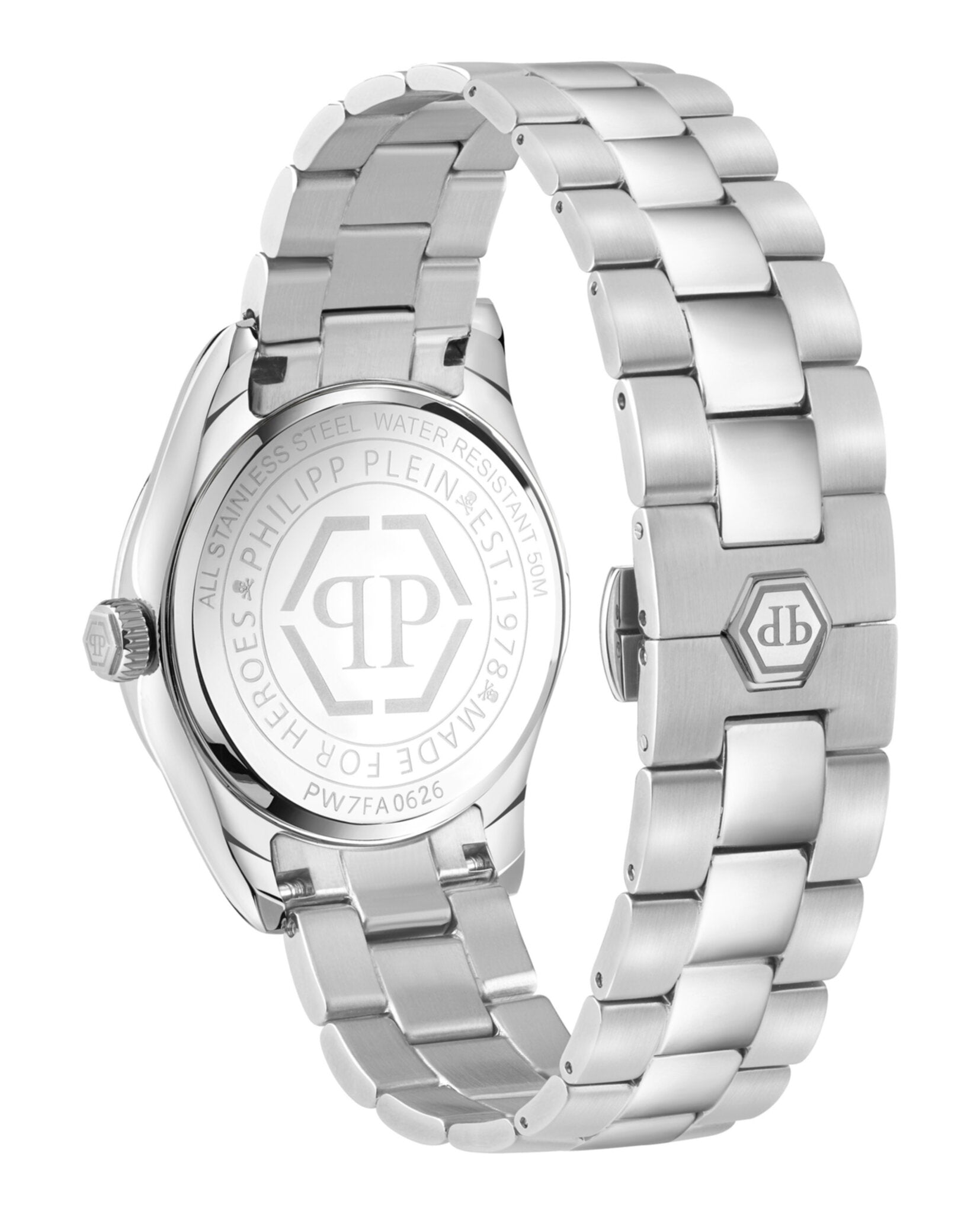 Philipp Plein Womens Stainless Steel 36mm Bracelet Fashion Watch