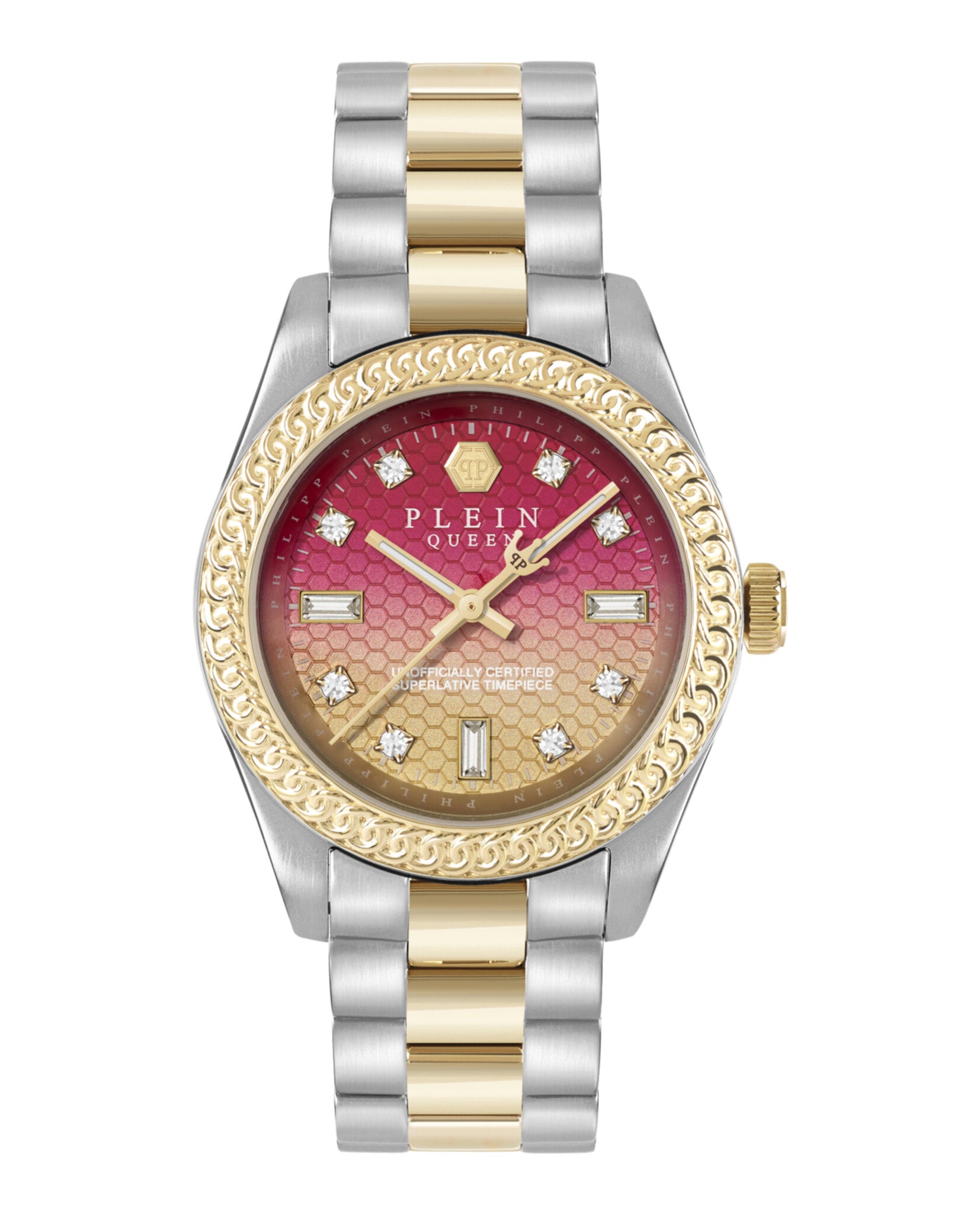 Philipp Plein Womens Two Tone 36mm Bracelet Fashion Watch