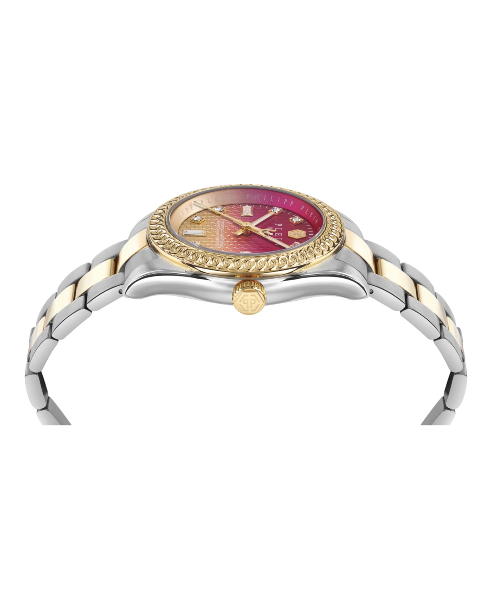 Philipp Plein Womens Two Tone 36mm Bracelet Fashion Watch