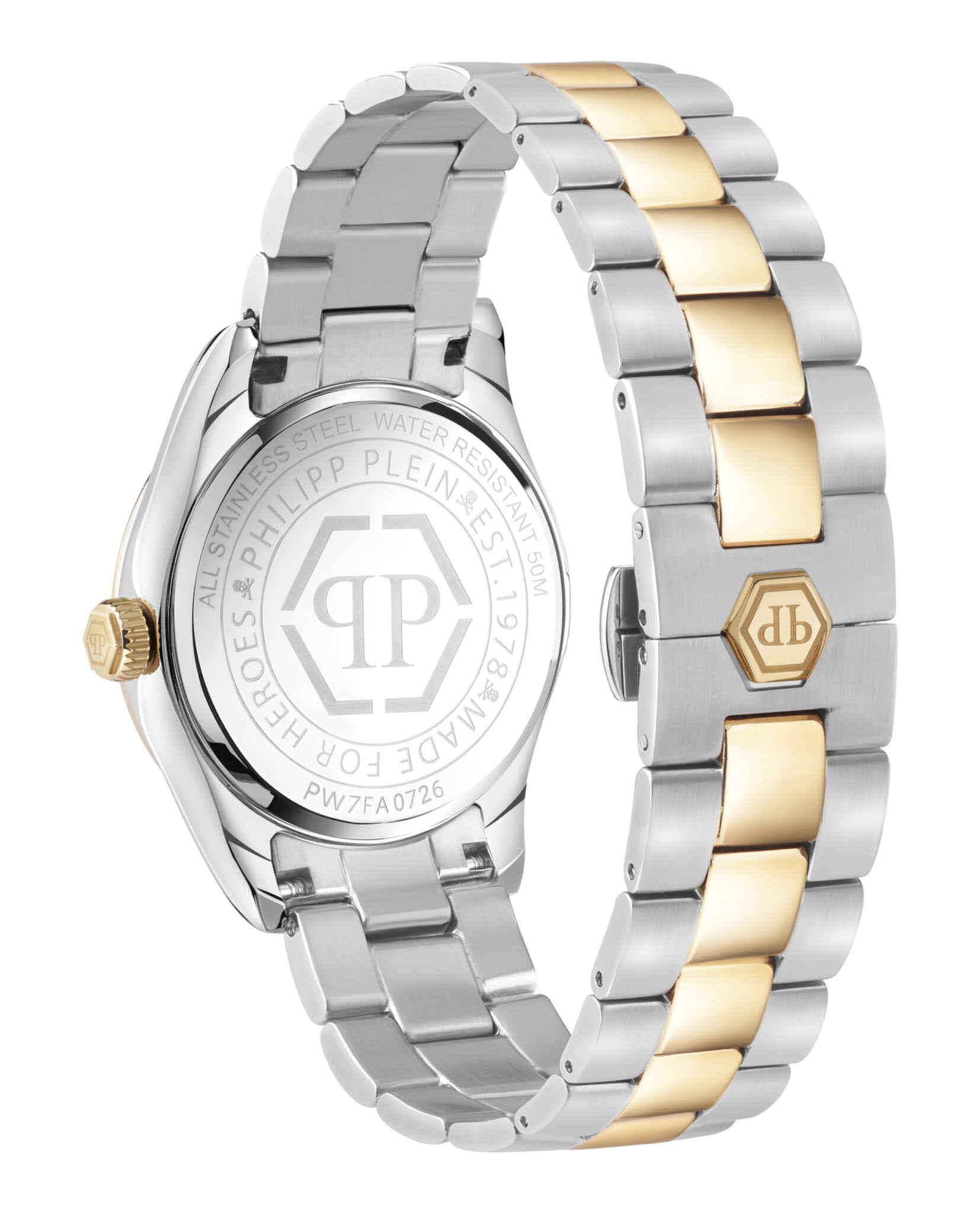 Philipp Plein Womens Two Tone 36mm Bracelet Fashion Watch
