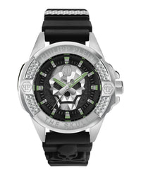 Philipp Plein Mens Stainless Steel 44mm Strap Fashion Watch