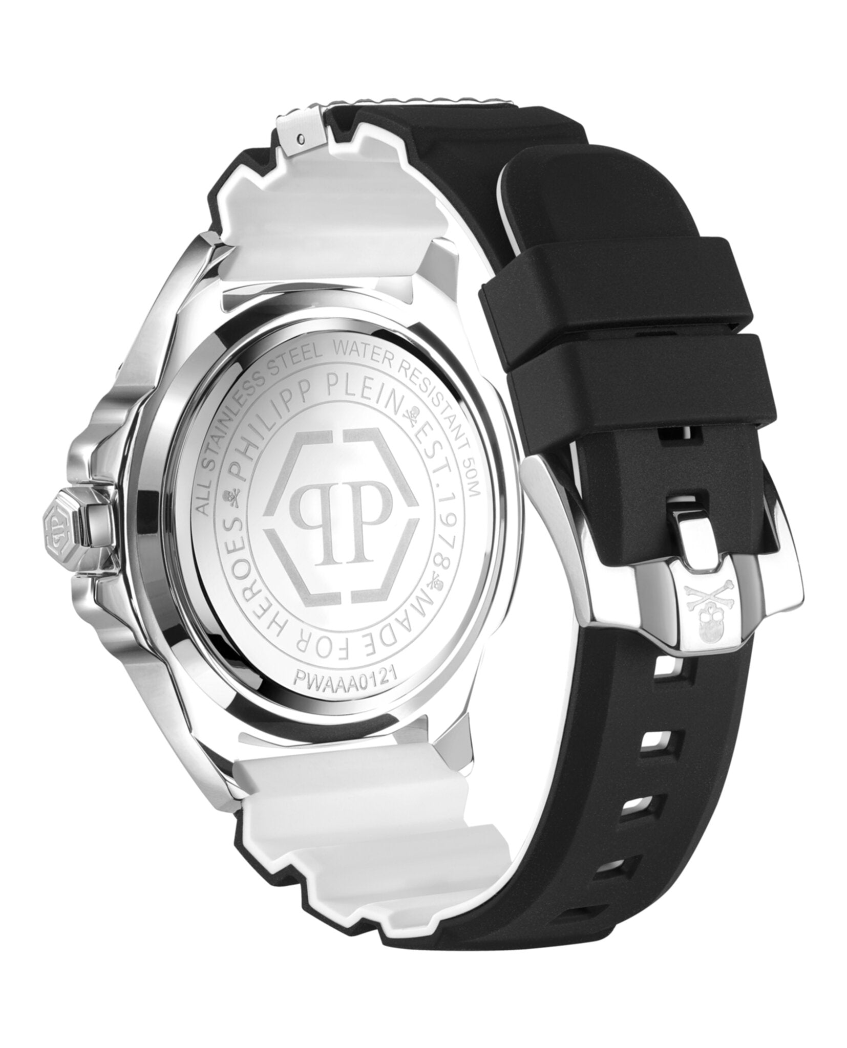 Philipp Plein Mens Stainless Steel 44mm Strap Fashion Watch