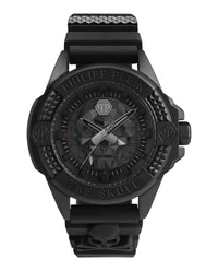 Philipp Plein Mens Black 44mm Strap Fashion Watch