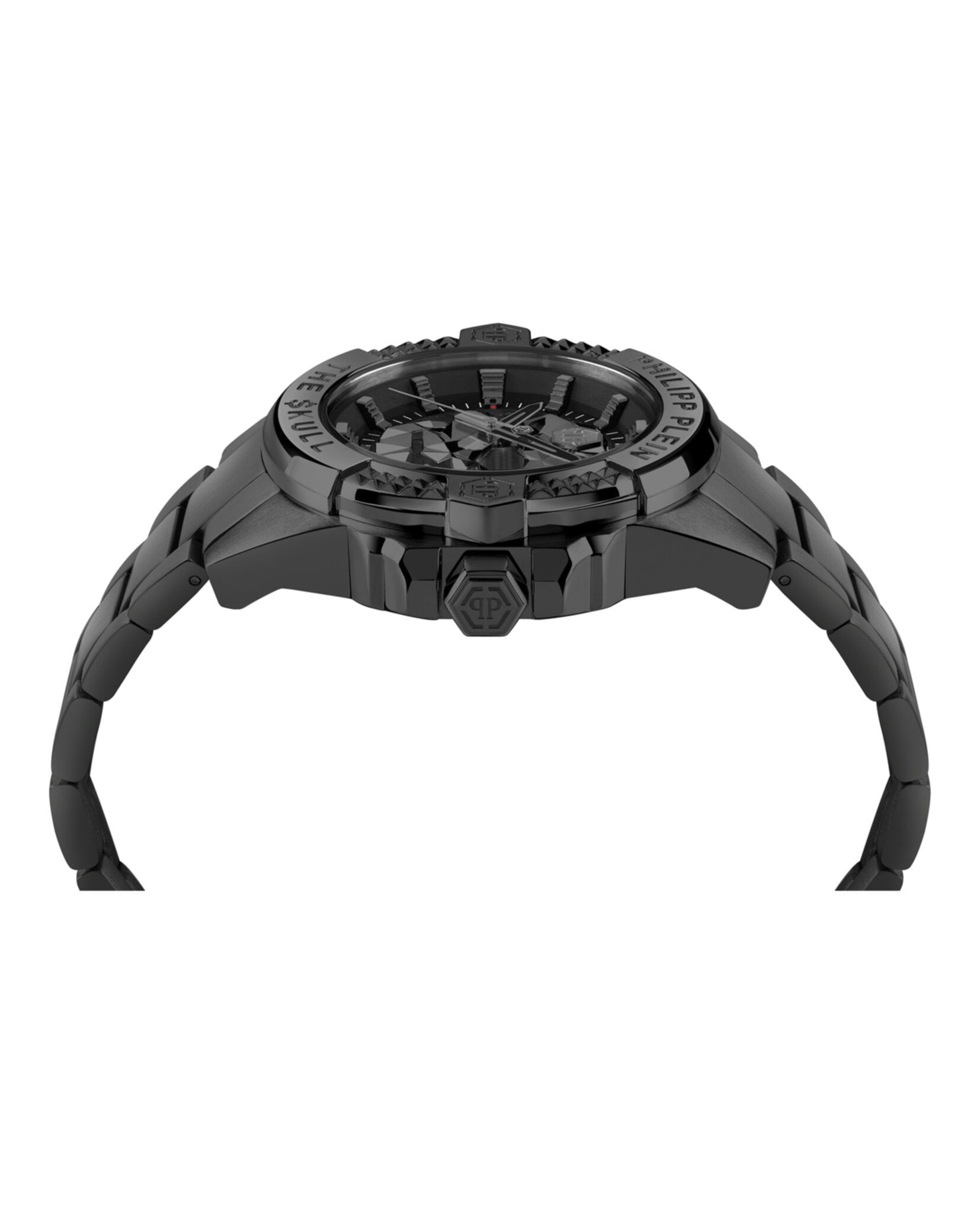 Philipp Plein Mens Black 44mm Bracelet Fashion Watch