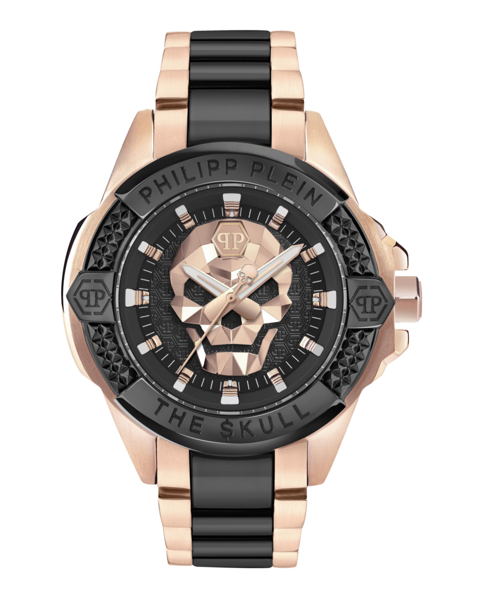 Philipp Plein Mens  Two Tone 44mm Bracelet Fashion Watch