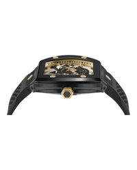 Philipp Plein Mens IP Black 44mm Strap Fashion Watch