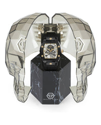 Philipp Plein Mens IP Black 44mm Strap Fashion Watch