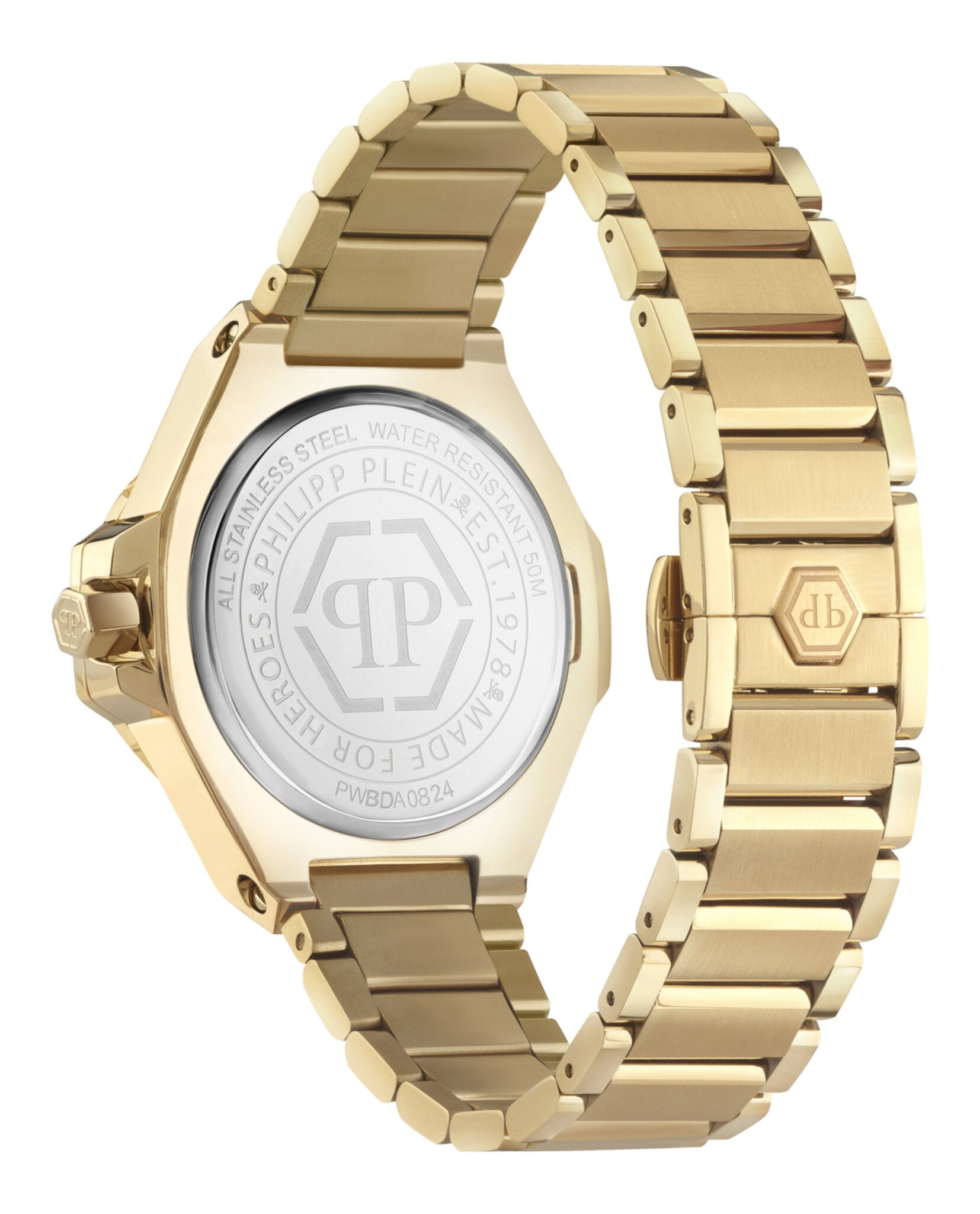 Philipp Plein Womens Gold 39mm Bracelet Fashion Watch