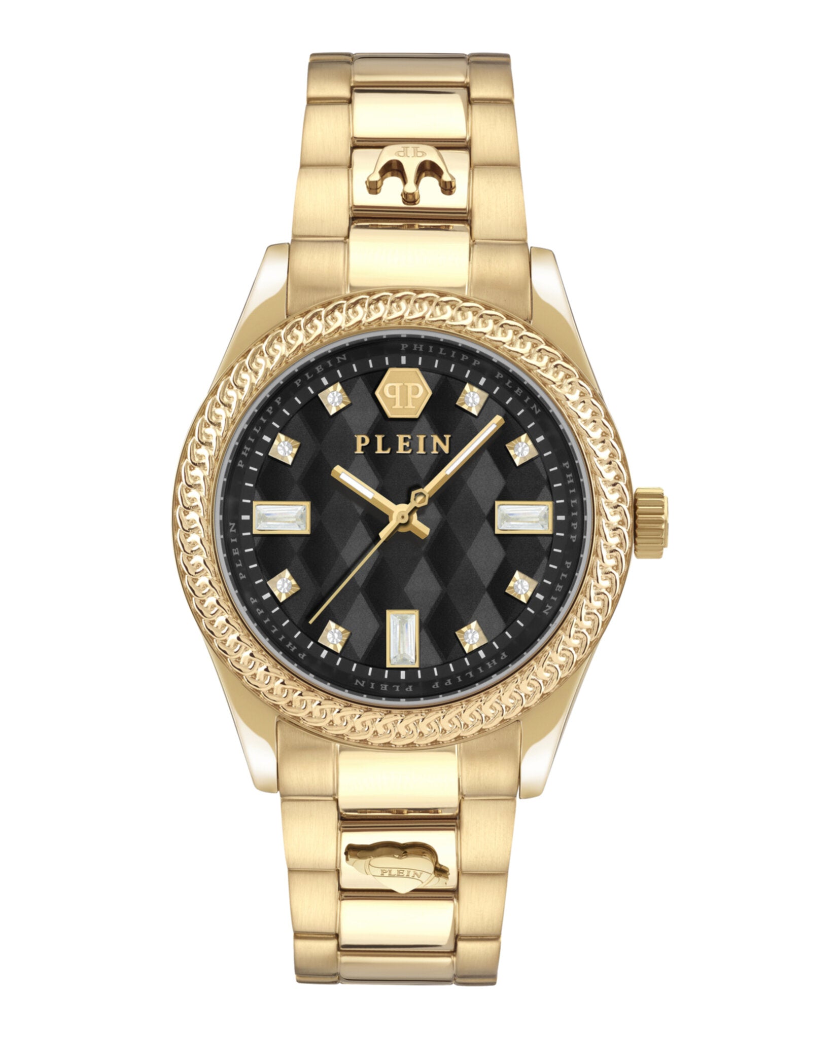 Philipp Plein Womens Gold 38mm Bracelet Fashion Watch