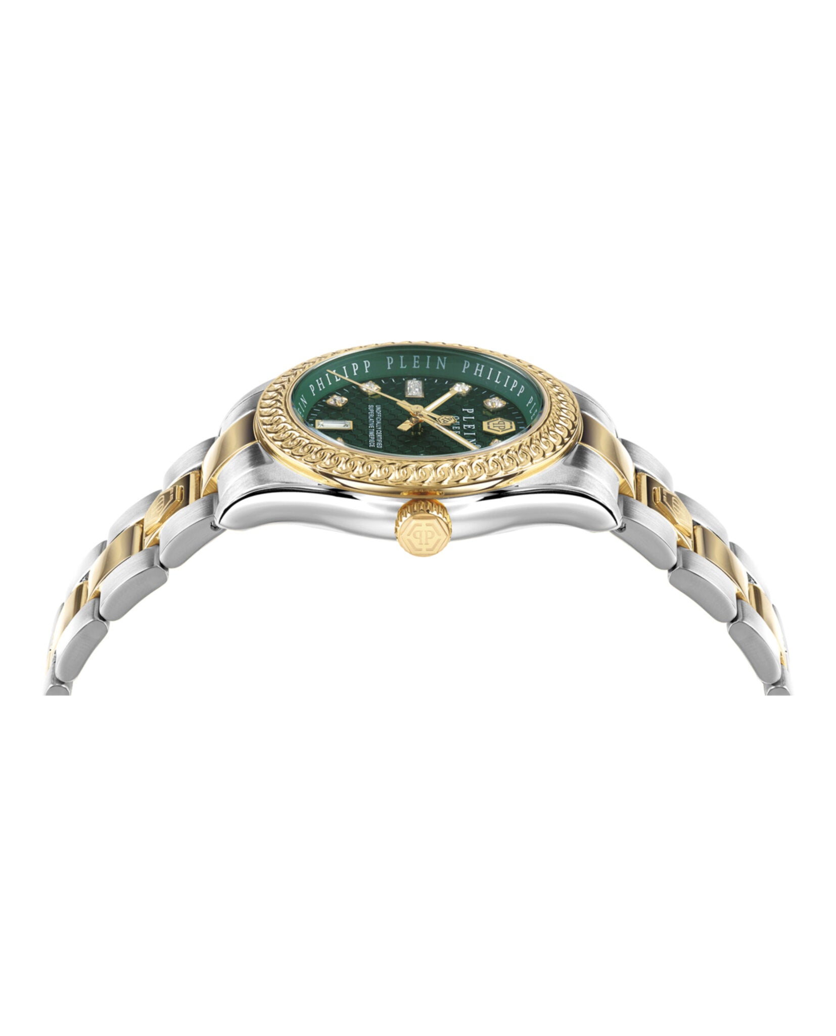 Philipp Plein Womens Two Tone 36mm Bracelet Fashion Watch