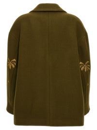 Palm Angels Women Palm Embroidery Coat