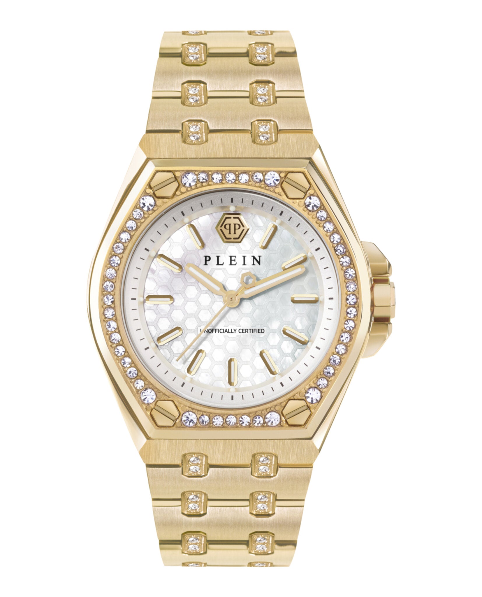 Philipp Plein Womens Gold 38mm Bracelet Fashion Watch