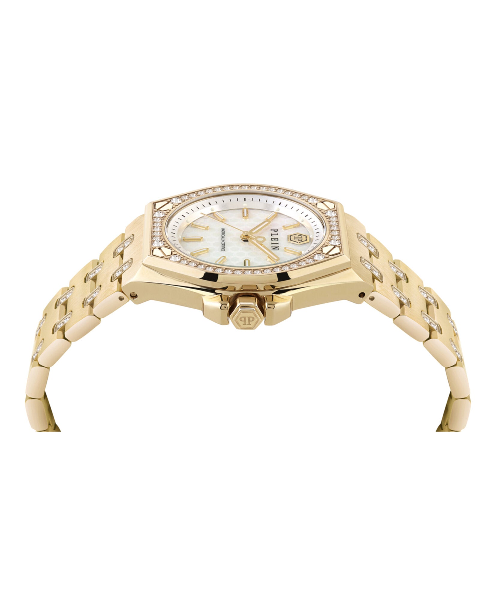 Philipp Plein Womens Gold 38mm Bracelet Fashion Watch