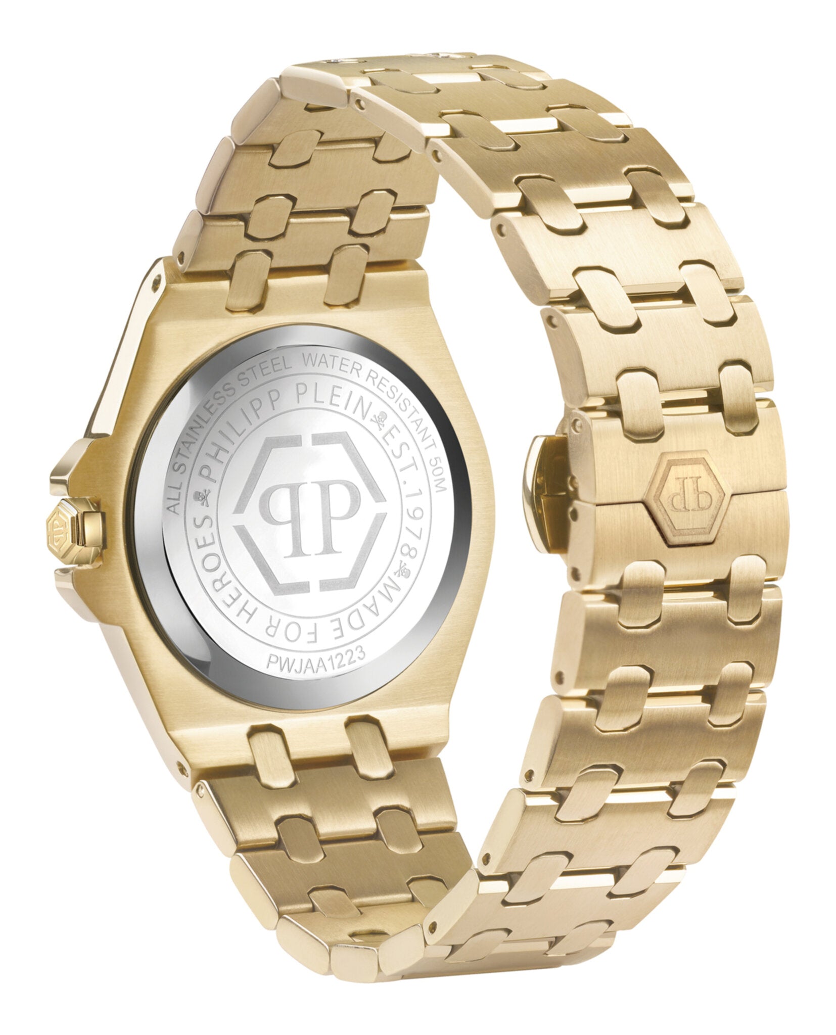 Philipp Plein Womens Gold 38mm Bracelet Fashion Watch