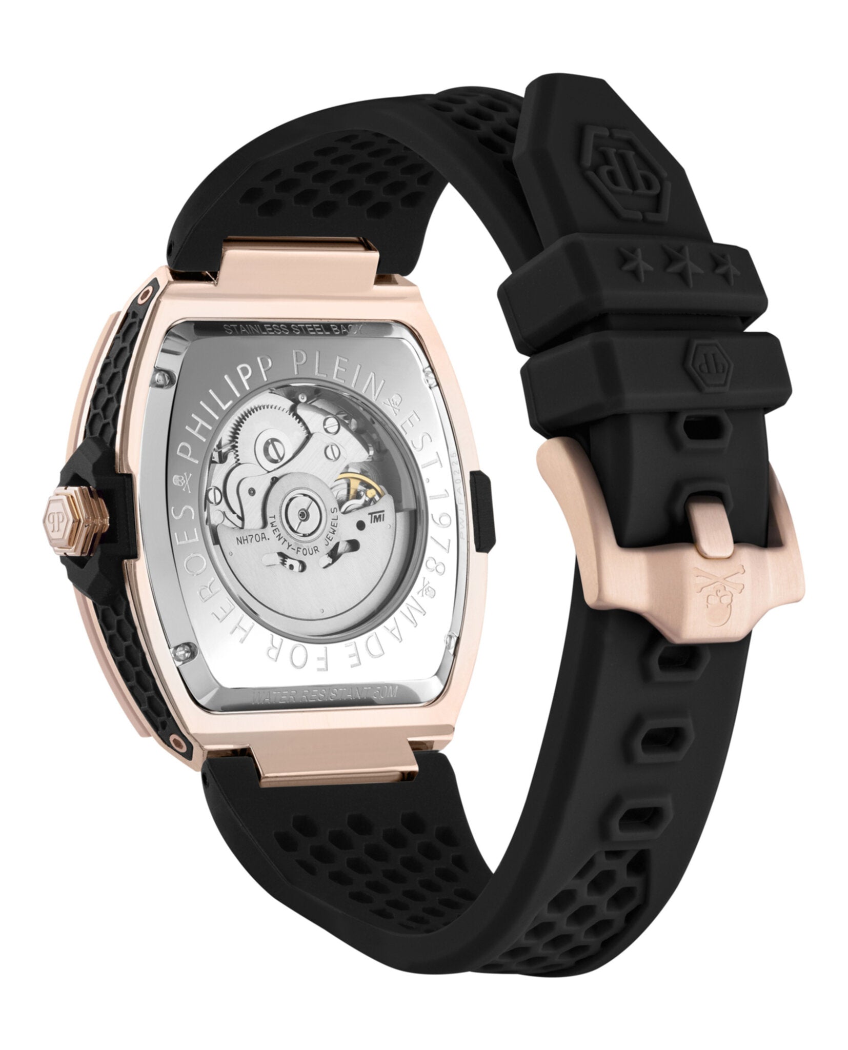 Philipp Plein Mens  Two Tone 44mm Strap Fashion Watch
