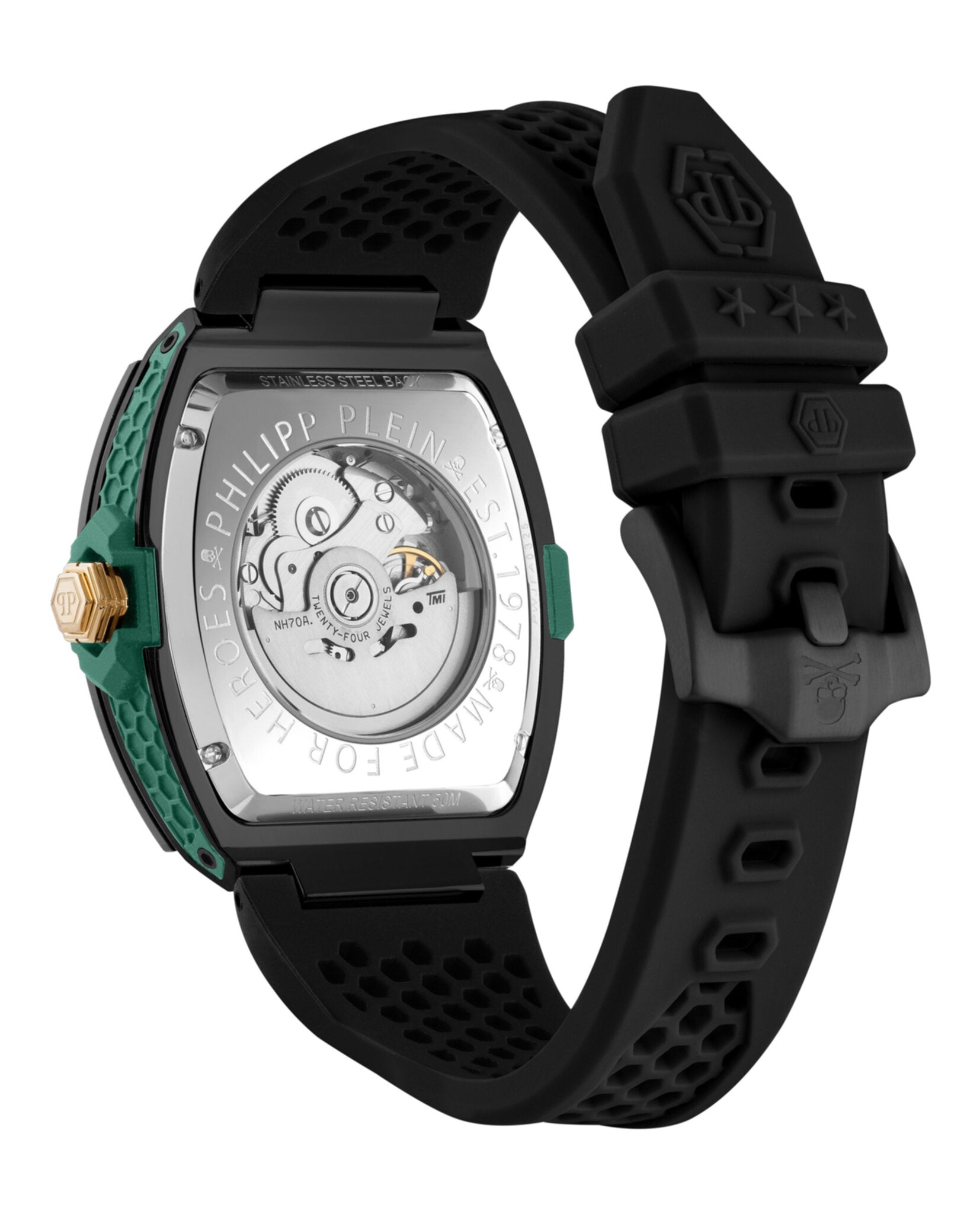 Philipp Plein Mens  Two Tone 44mm Strap Fashion Watch