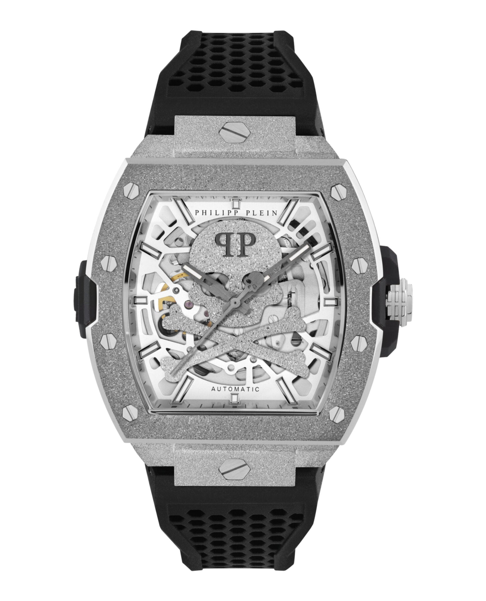 Philipp Plein Mens Stainless Steel 44mm Strap Fashion Watch