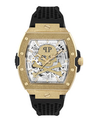 Philipp Plein Mens Gold 44mm Strap Fashion Watch