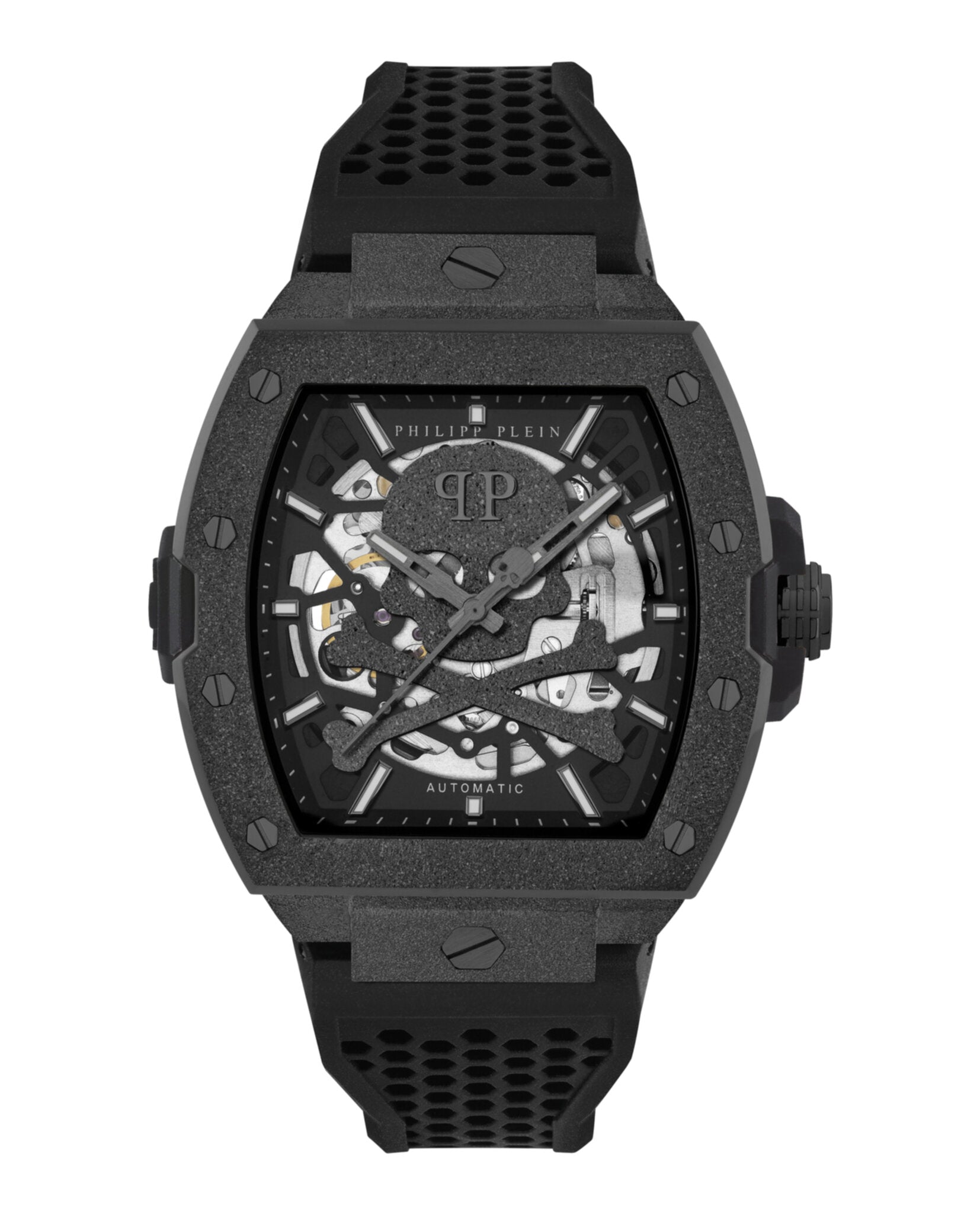 Philipp Plein Mens Black 44mm Strap Fashion Watch