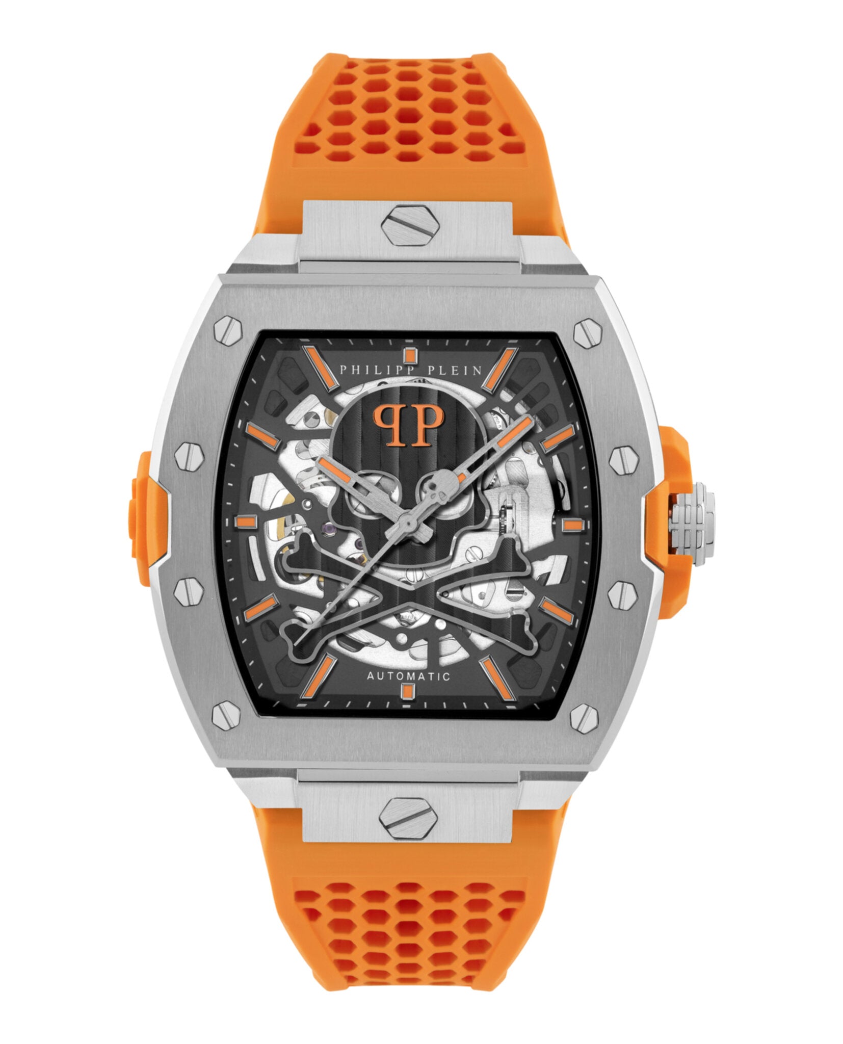 Philipp Plein Mens Stainless Steel 44mm Strap Fashion Watch